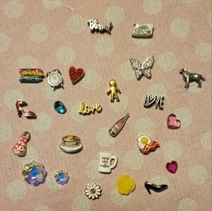 24 Mixed Origami Owl Charms